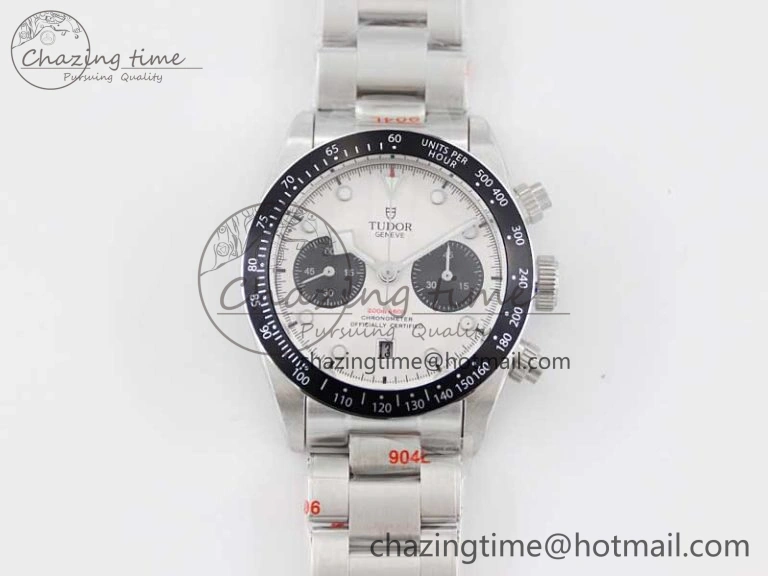 Comfortable Black Bay Chrono SS TWS 1:1 Best Edition White Dial on SS Bracelet A 9746