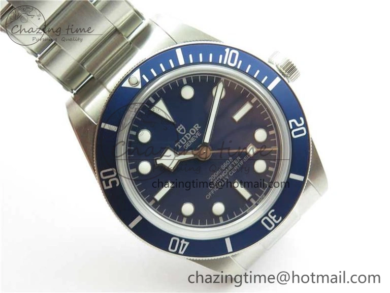 Bright Black Bay Fifty Eight 39mm SS ZF 1:1 Best Edition Blue Dial on SS Bracelet A 9757