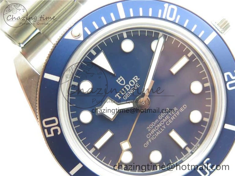 Bright Black Bay Fifty Eight 39mm SS ZF 1:1 Best Edition Blue Dial on SS Bracelet A 9757