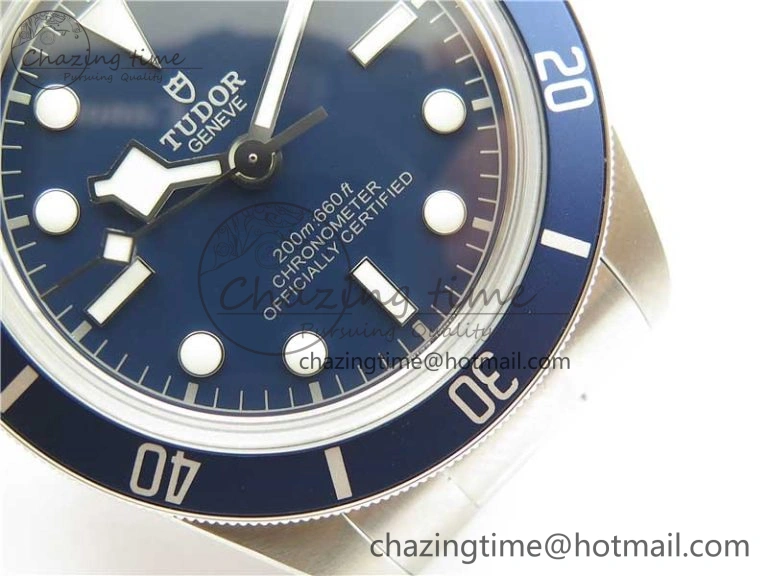 Bright Black Bay Fifty Eight 39mm SS ZF 1:1 Best Edition Blue Dial on SS Bracelet A 9757