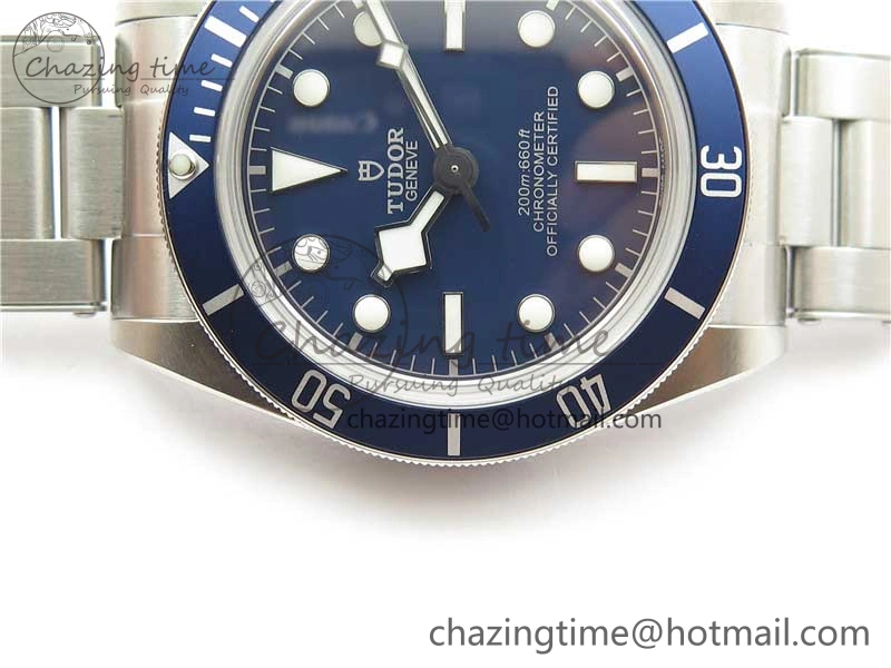 Bright Black Bay Fifty Eight 39mm SS ZF 1:1 Best Edition Blue Dial on SS Bracelet A 9757