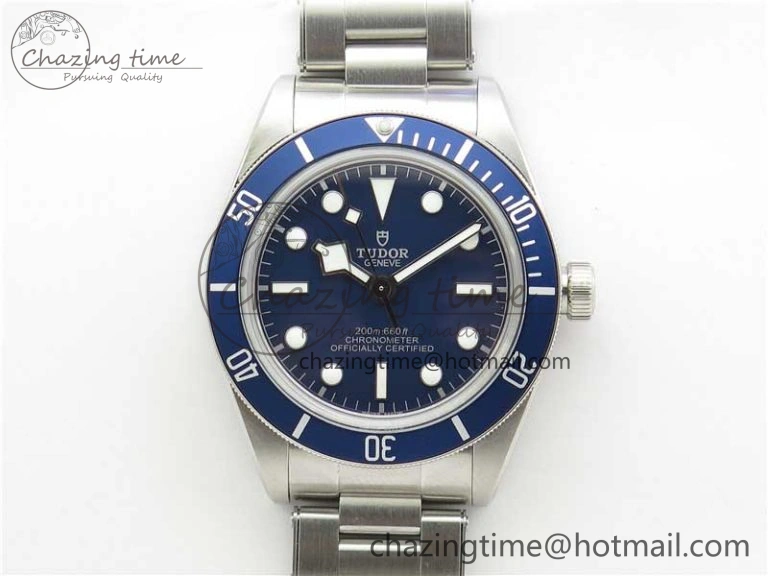 Bright Black Bay Fifty Eight 39mm SS ZF 1:1 Best Edition Blue Dial on SS Bracelet A 9757
