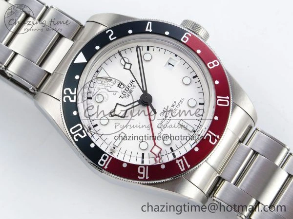 BestValue Black Bay GMT Pepsi Blue Red Bezel ZF 1:1 Best Edition White Dial on SS Bracelet A 9737