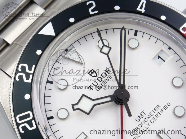 BestValue Black Bay GMT Pepsi Blue Red Bezel ZF 1:1 Best Edition White Dial on SS Bracelet A 9737