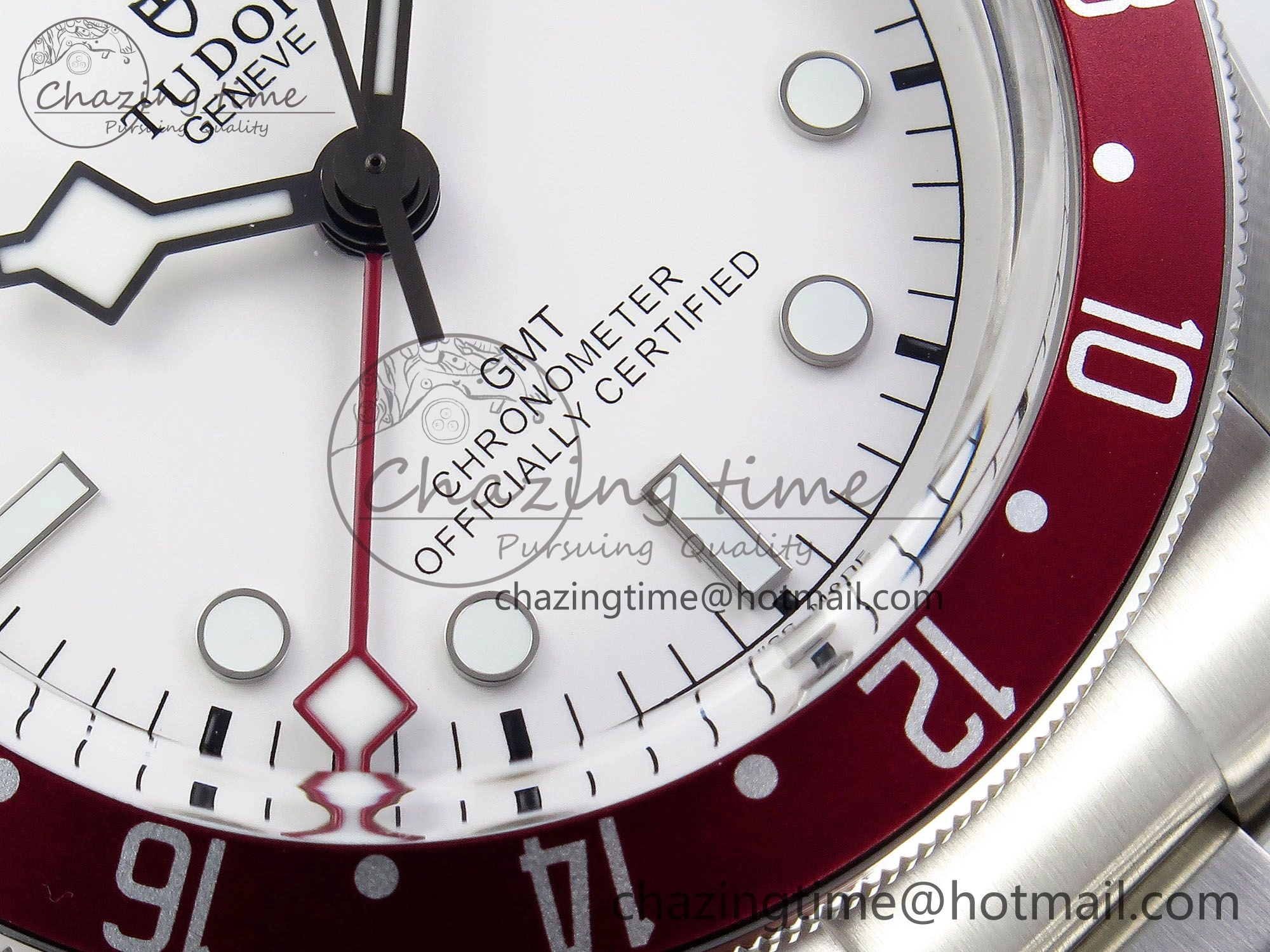 BestValue Black Bay GMT Pepsi Blue Red Bezel ZF 1:1 Best Edition White Dial on SS Bracelet A 9737