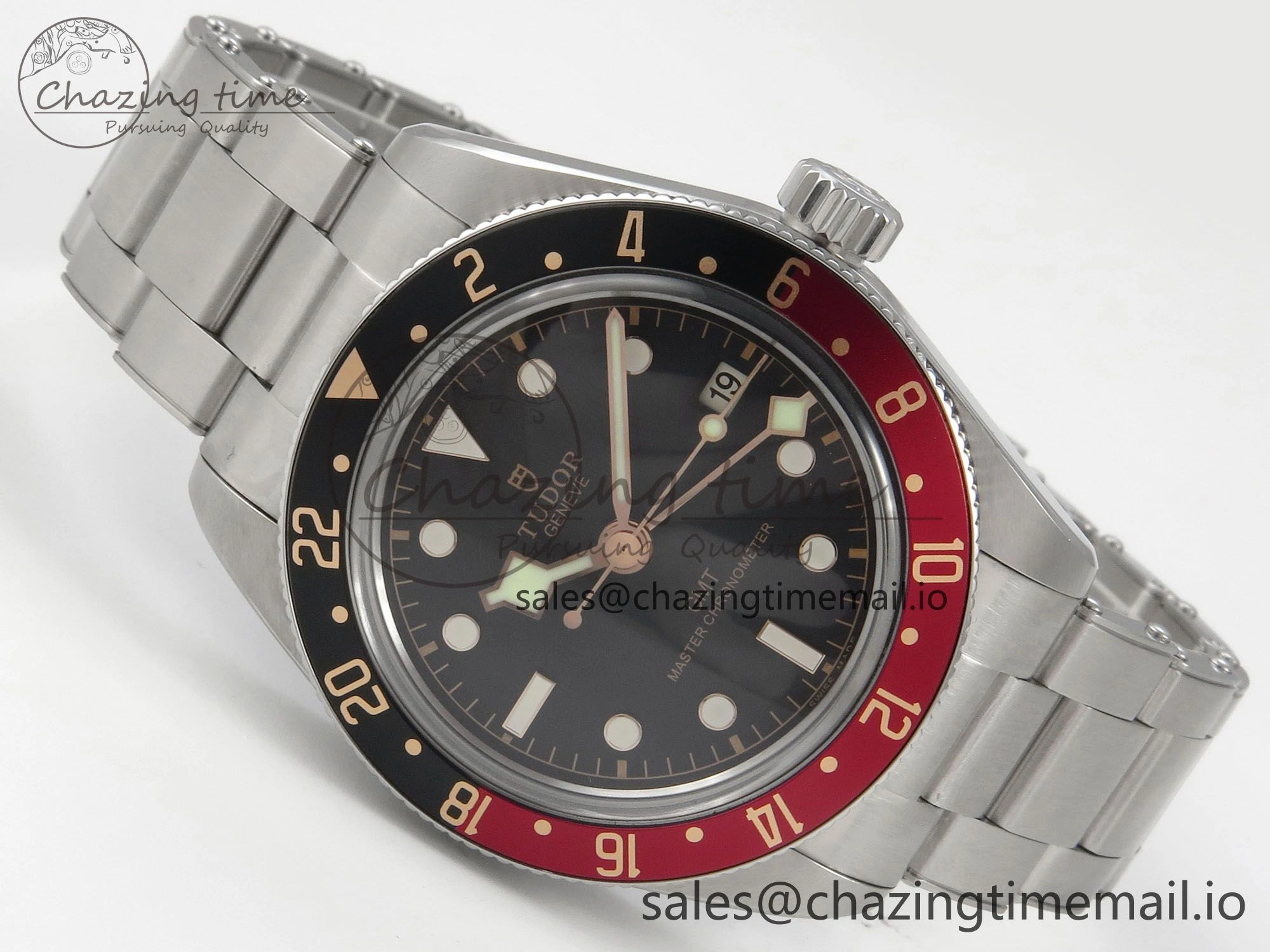 Black Bay GMT Pepsi Blue Red Bezel ZF Best Edition on SS Bracelet A Effortless 9729
