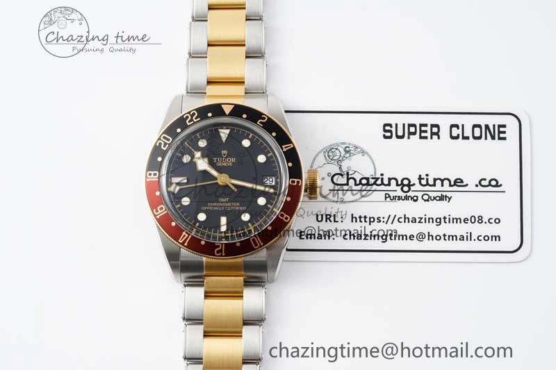 Black Bay GMT S&G Black Brown Bezel ZF 1:1 Best Edition on SS YG Bracelet A Bright 9745