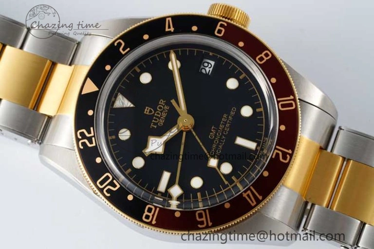 Black Bay GMT S&G Black Brown Bezel ZF 1:1 Best Edition on SS YG Bracelet A Bright 9745