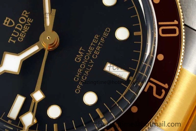 Black Bay GMT S&G Black Brown Bezel ZF 1:1 Best Edition on SS YG Bracelet A Bright 9745