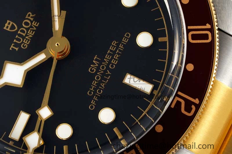 Black Bay GMT S&G Black Brown Bezel ZF 1:1 Best Edition on SS YG Bracelet A Bright 9745