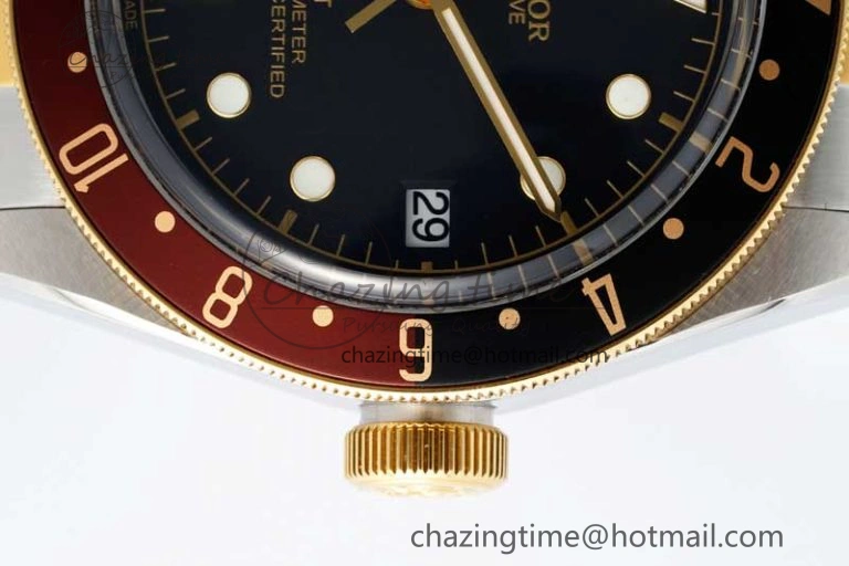 Black Bay GMT S&G Black Brown Bezel ZF 1:1 Best Edition on SS YG Bracelet A Bright 9745