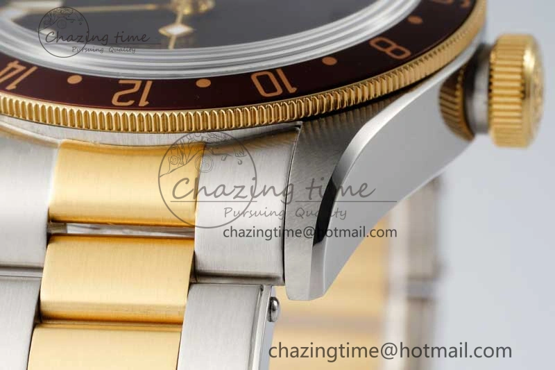 Black Bay GMT S&G Black Brown Bezel ZF 1:1 Best Edition on SS YG Bracelet A Bright 9745