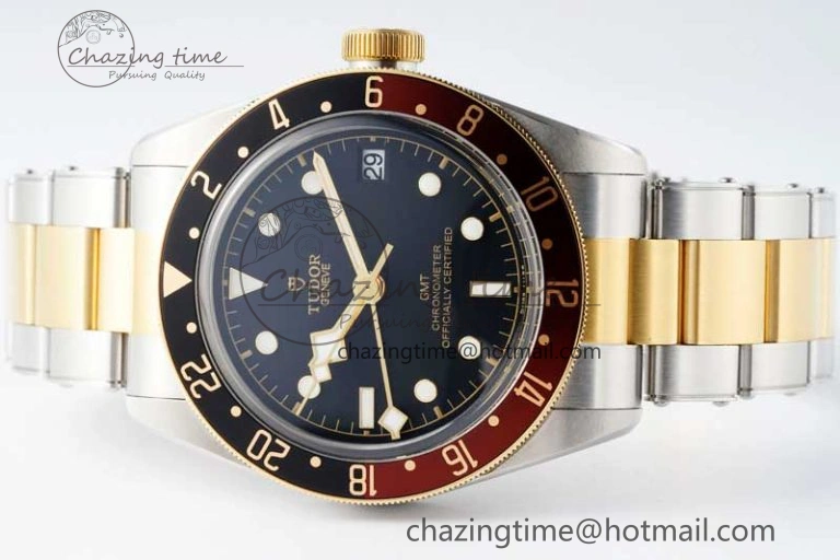Black Bay GMT S&G Black Brown Bezel ZF 1:1 Best Edition on SS YG Bracelet A Bright 9745