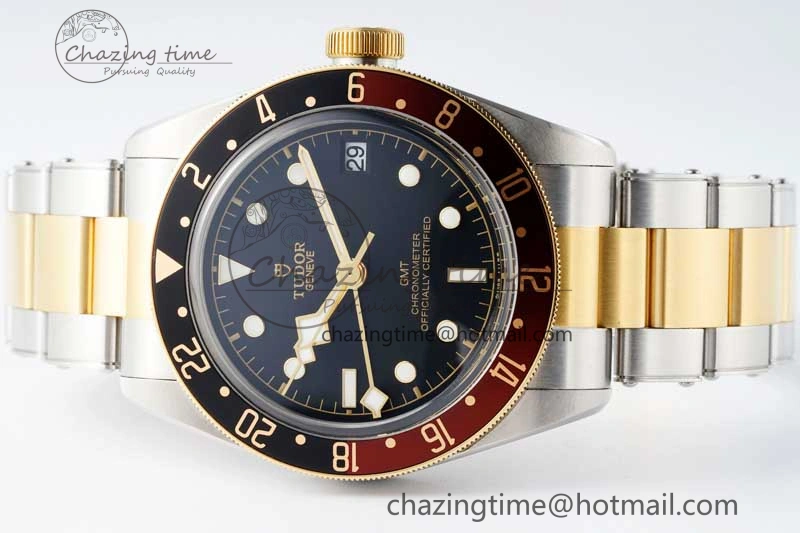 Black Bay GMT S&G Black Brown Bezel ZF 1:1 Best Edition on SS YG Bracelet A Bright 9745