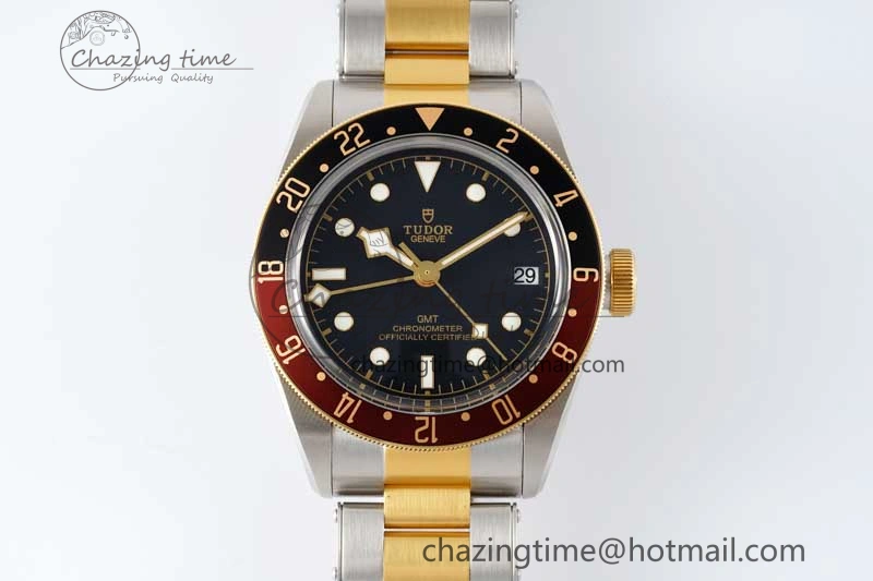 Black Bay GMT S&G Black Brown Bezel ZF 1:1 Best Edition on SS YG Bracelet A Bright 9745