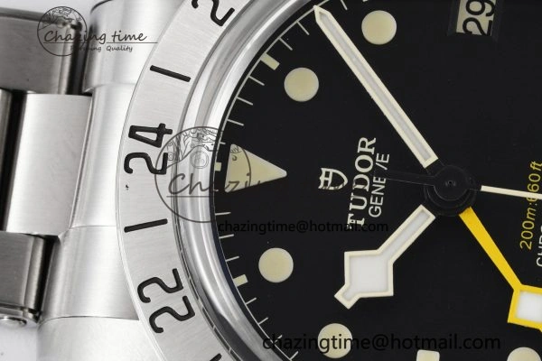 TopPick Black Bay GMT SS Bezel ZF 1:1 Best Edition Black Dial on SS Bracelet A 9740