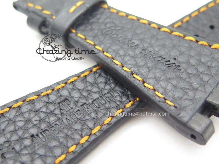 TechFriendly Black Leather Strap For Royal Oak Offshore 4155