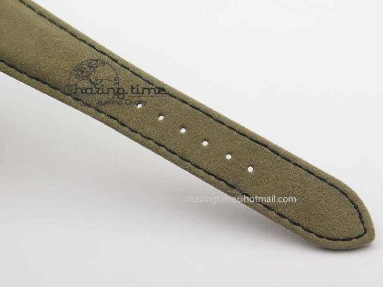 Upgraded Black Shield Ceramic ZF 1:1 Best Edition Black Dial On Brown Leather Strap A 9778