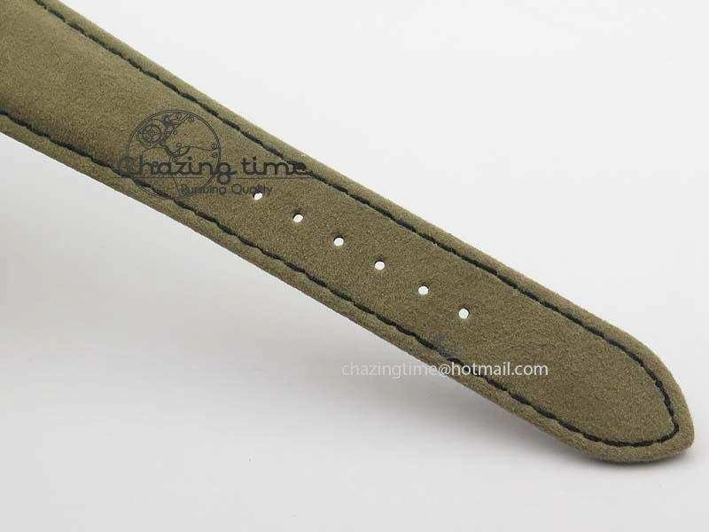 Upgraded Black Shield Ceramic ZF 1:1 Best Edition Black Dial On Brown Leather Strap A 9778
