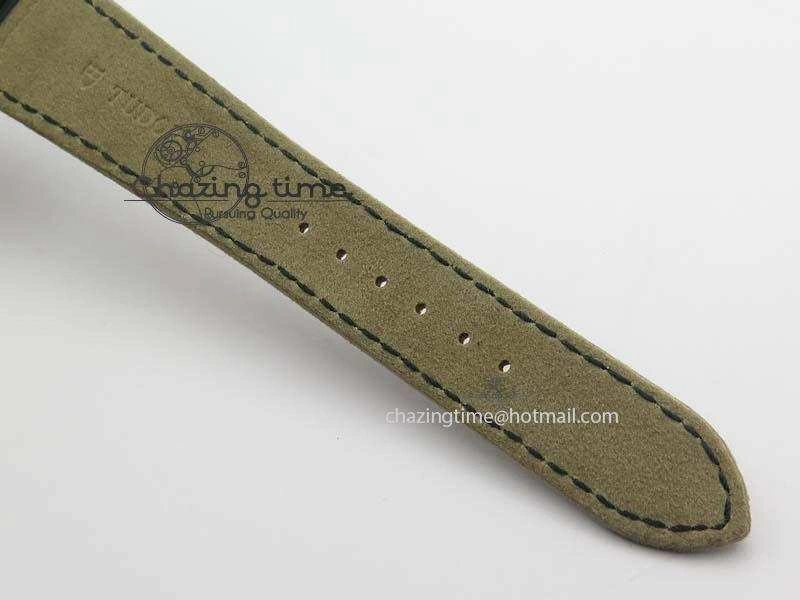 Upgraded Black Shield Ceramic ZF 1:1 Best Edition Black Dial On Brown Leather Strap A 9778