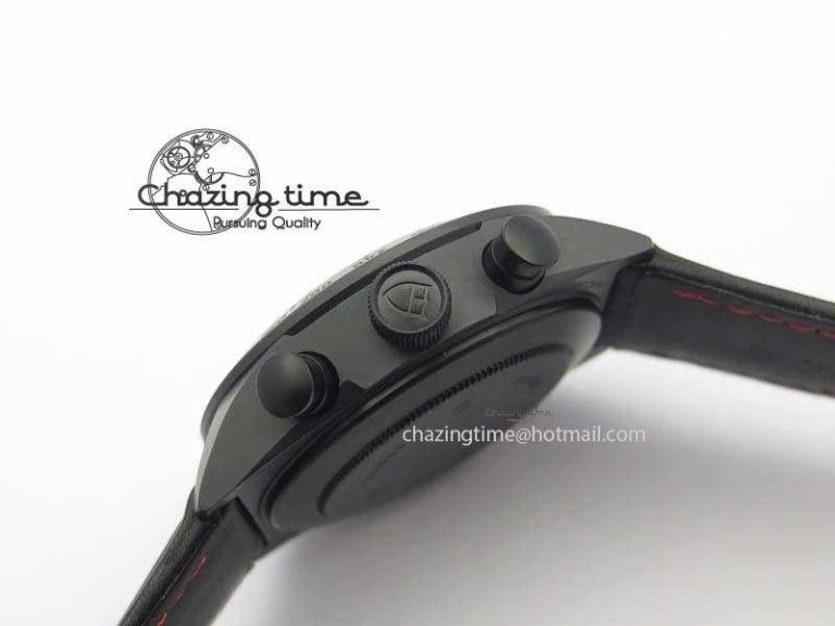 Black Shield Ceramic ZF 1:1 Best Edition Black Dial Red Markers On Black Leather Strap A SmartChoice 9779
