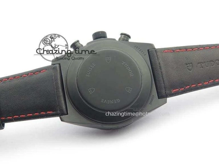 Black Shield Ceramic ZF 1:1 Best Edition Black Dial Red Markers On Black Leather Strap A SmartChoice 9779