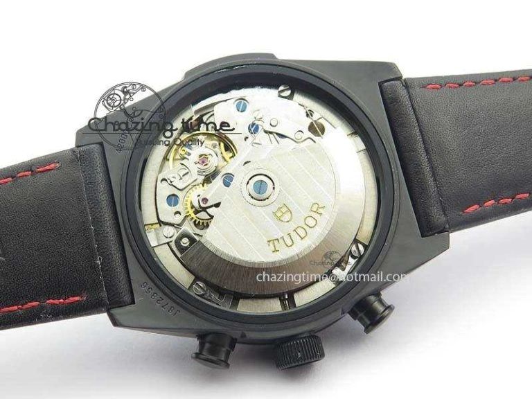 Black Shield Ceramic ZF 1:1 Best Edition Black Dial Red Markers On Black Leather Strap A SmartChoice 9779