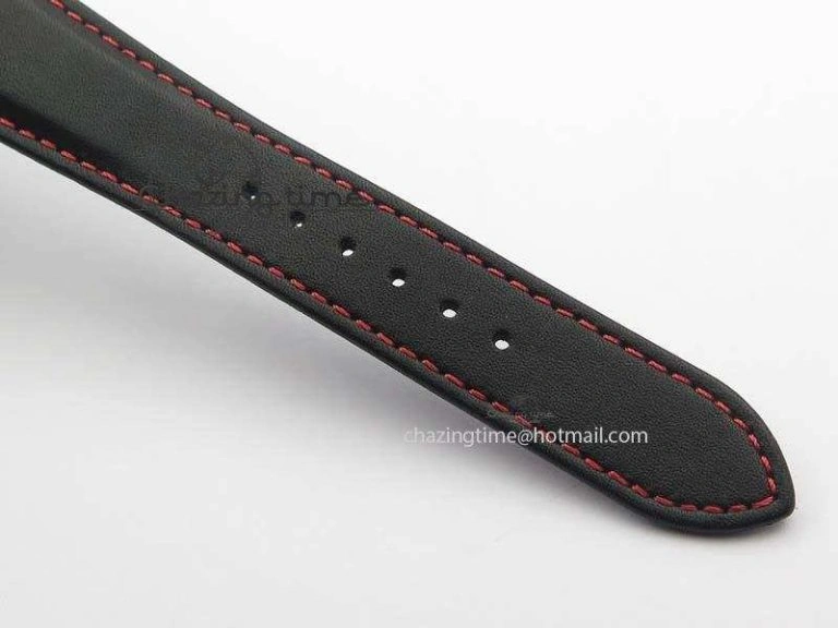 Black Shield Ceramic ZF 1:1 Best Edition Black Dial Red Markers On Black Leather Strap A SmartChoice 9779