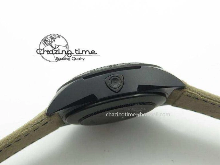 MultiPurpose Black Shield DLC ZF Best Edition on Brown Leather Strap A 9797