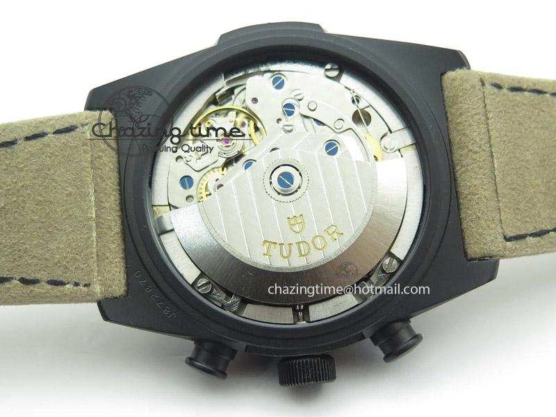 MultiPurpose Black Shield DLC ZF Best Edition on Brown Leather Strap A 9797