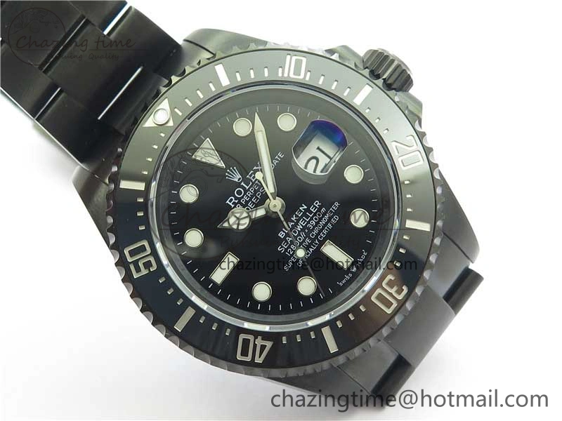 Blaken  Sea-Dweller 2017 Baselworld 126600 DLC ROF Best Edition Black Dial on DLC Bracelet A Sporty 2589