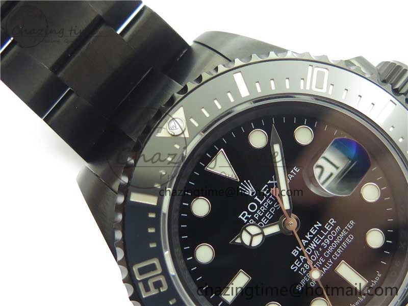 Blaken  Sea-Dweller 2017 Baselworld 126600 DLC ROF Best Edition Black Dial on DLC Bracelet A Sporty 2589