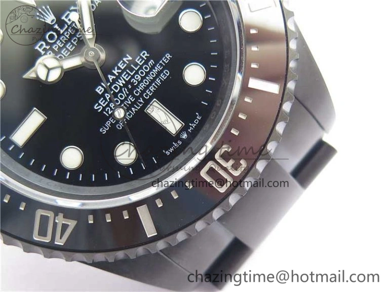 Blaken  Sea-Dweller 2017 Baselworld 126600 DLC ROF Best Edition Black Dial on DLC Bracelet A Sporty 2589