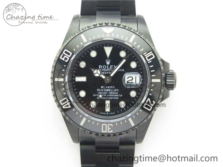Blaken  Sea-Dweller 2017 Baselworld 126600 DLC ROF Best Edition Black Dial on DLC Bracelet A Sporty 2589