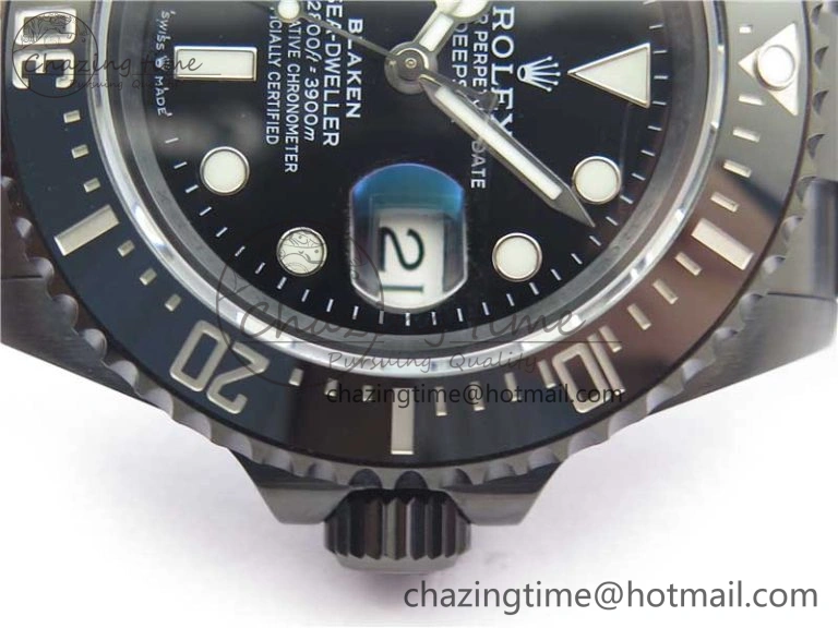 Blaken  Sea-Dweller 2017 Baselworld 126600 DLC ROF Best Edition Black Dial on DLC Bracelet A Sporty 2589