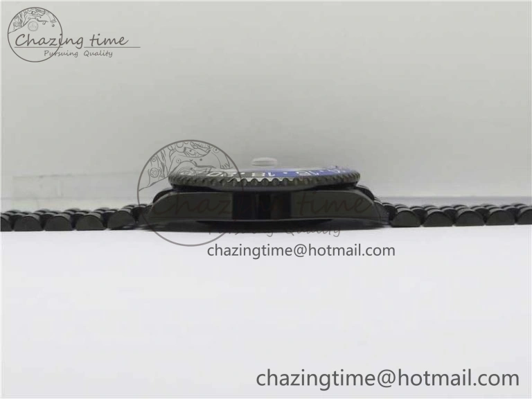 Efficient Blaken GMT Master II Black Blue Ceramic DLC GSF Best Edition Black Dial on Jubilee Bracelet A 2600