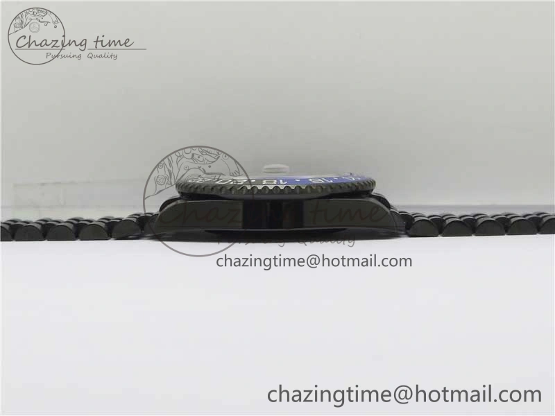 Efficient Blaken GMT Master II Black Blue Ceramic DLC GSF Best Edition Black Dial on Jubilee Bracelet A 2600