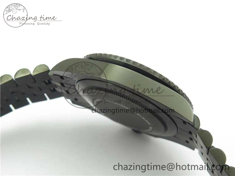 Premium Blaken GMT Master II Red Blue Ceramic DLC GSF Best Edition Black Dial on Jubilee Bracelet A 2593