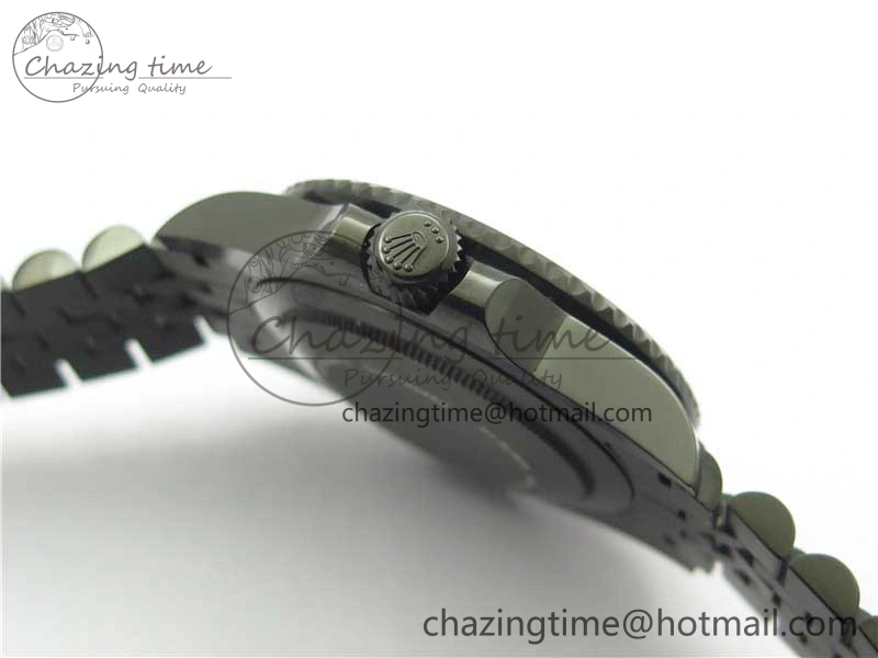 Premium Blaken GMT Master II Red Blue Ceramic DLC GSF Best Edition Black Dial on Jubilee Bracelet A 2593