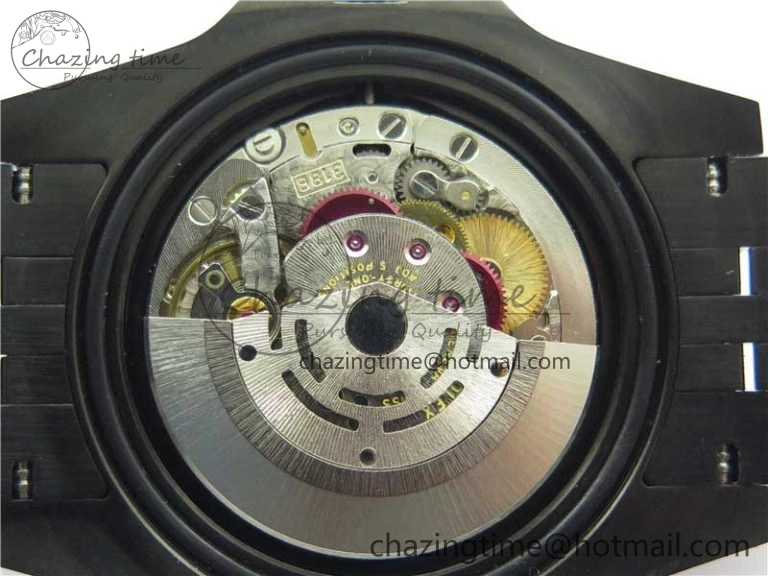Premium Blaken GMT Master II Red Blue Ceramic DLC GSF Best Edition Black Dial on Jubilee Bracelet A 2593