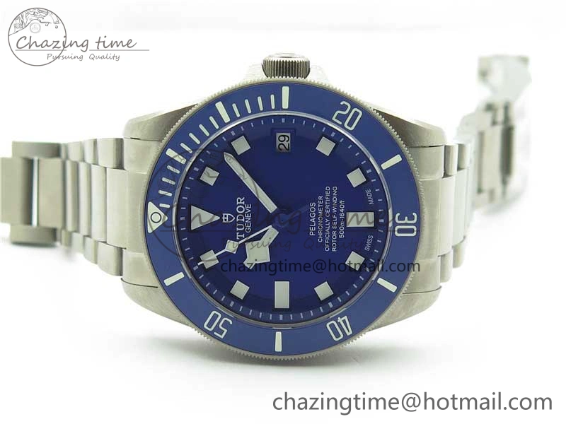 Trendy Blue Pelagos XF 1:1 Best Edition on Titanium Bracelet A2824 V 9756