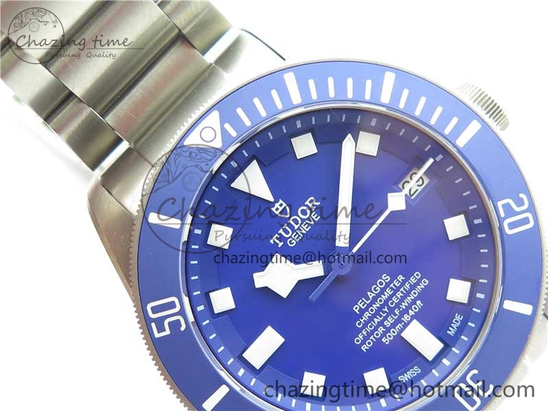 Trendy Blue Pelagos XF 1:1 Best Edition on Titanium Bracelet A2824 V 9756