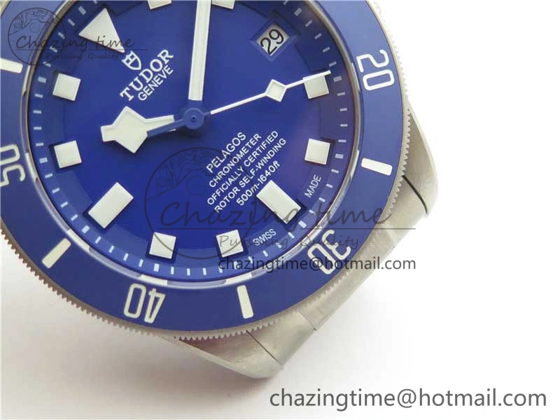 Trendy Blue Pelagos XF 1:1 Best Edition on Titanium Bracelet A2824 V 9756