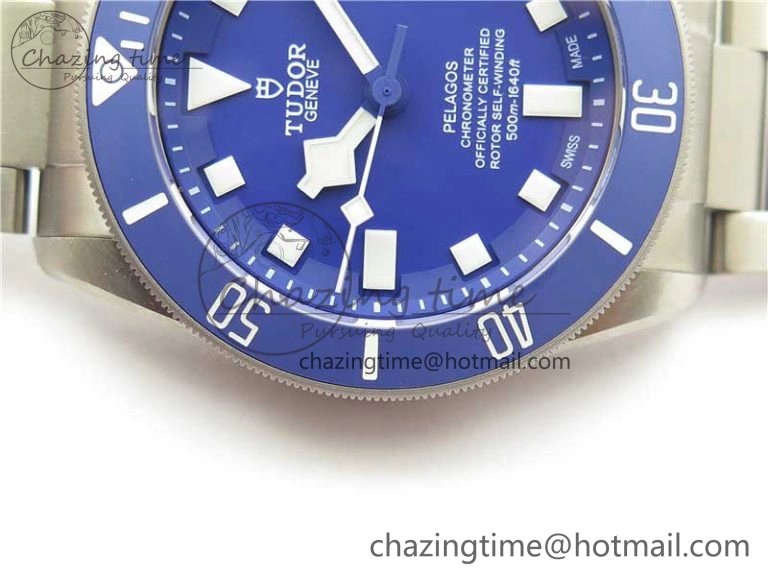 Trendy Blue Pelagos XF 1:1 Best Edition on Titanium Bracelet A2824 V 9756