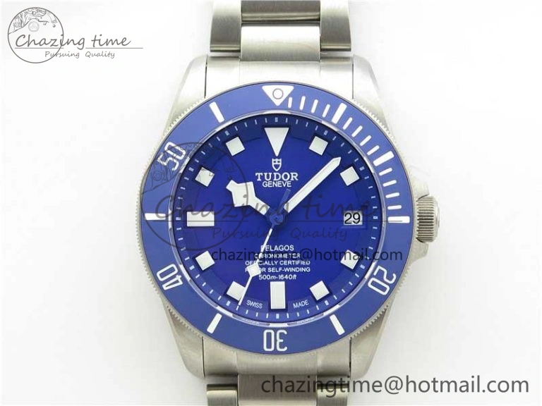 Trendy Blue Pelagos XF 1:1 Best Edition on Titanium Bracelet A2824 V 9756