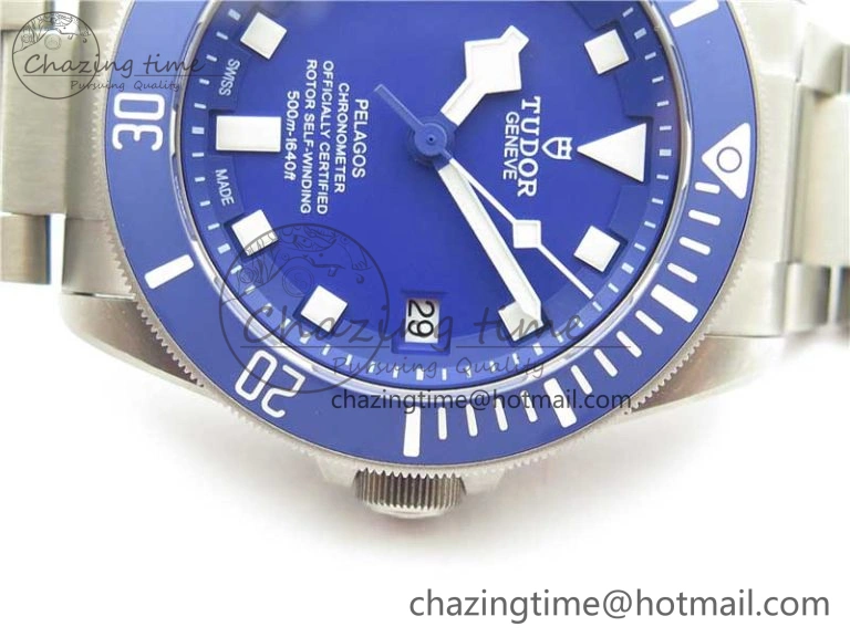 Trendy Blue Pelagos XF 1:1 Best Edition on Titanium Bracelet A2824 V 9756