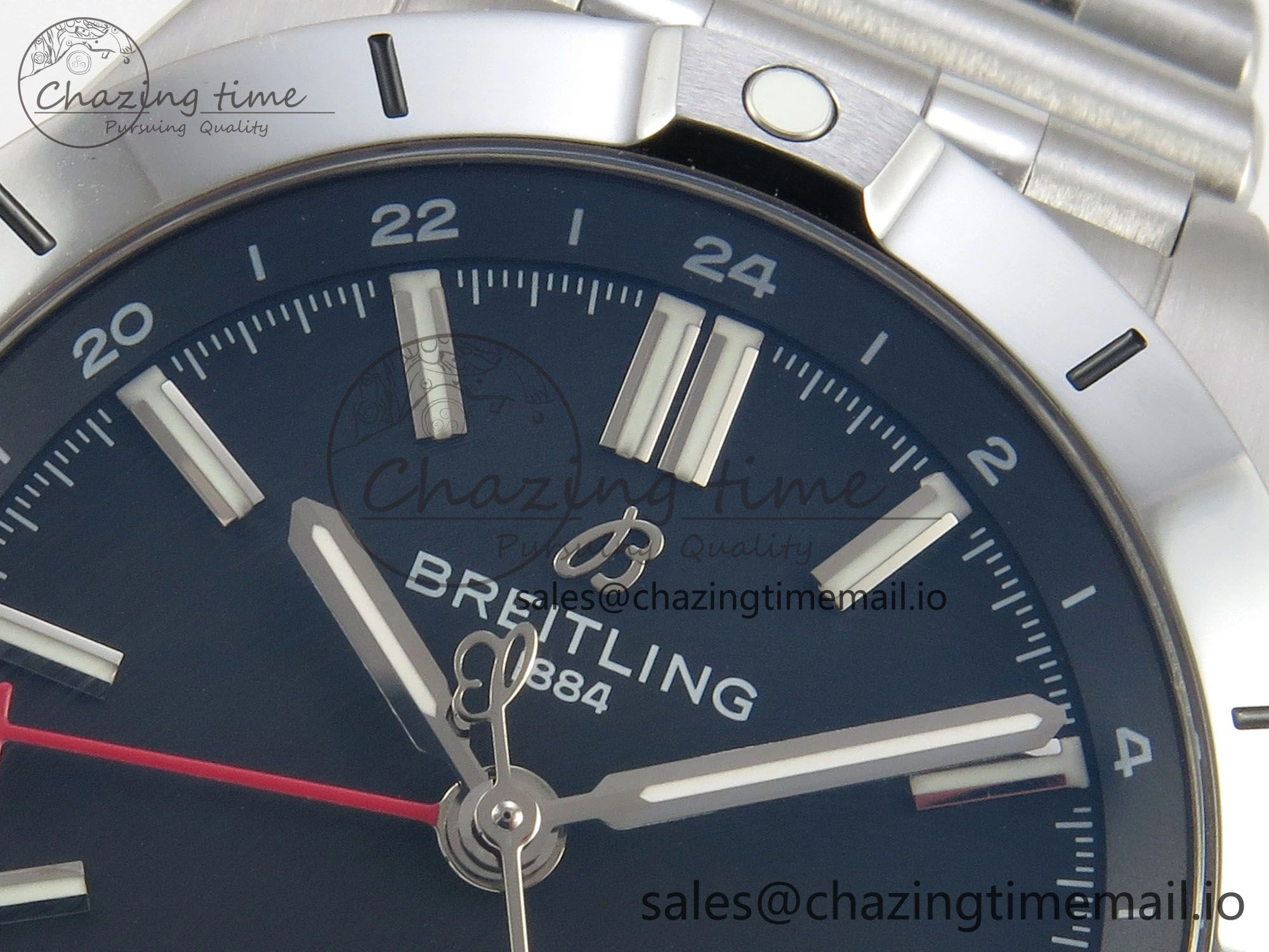 Breitling BLSF Chronomat Automatic 1:1 Best Edition GMT 40mm Black Dial On SS Bracelet A OdorResistant 5381
