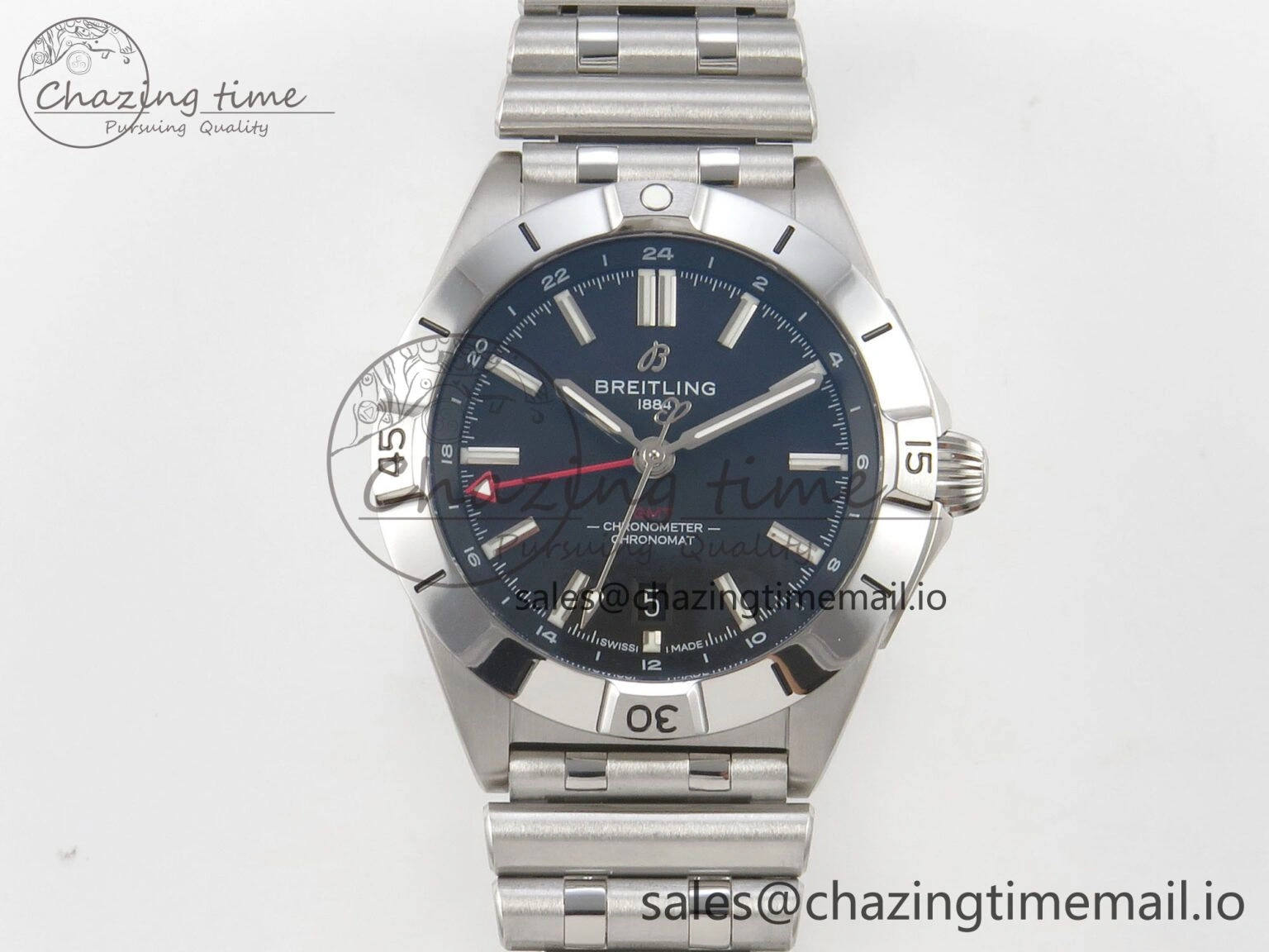 Breitling BLSF Chronomat Automatic 1:1 Best Edition GMT 40mm Black Dial On SS Bracelet A OdorResistant 5381