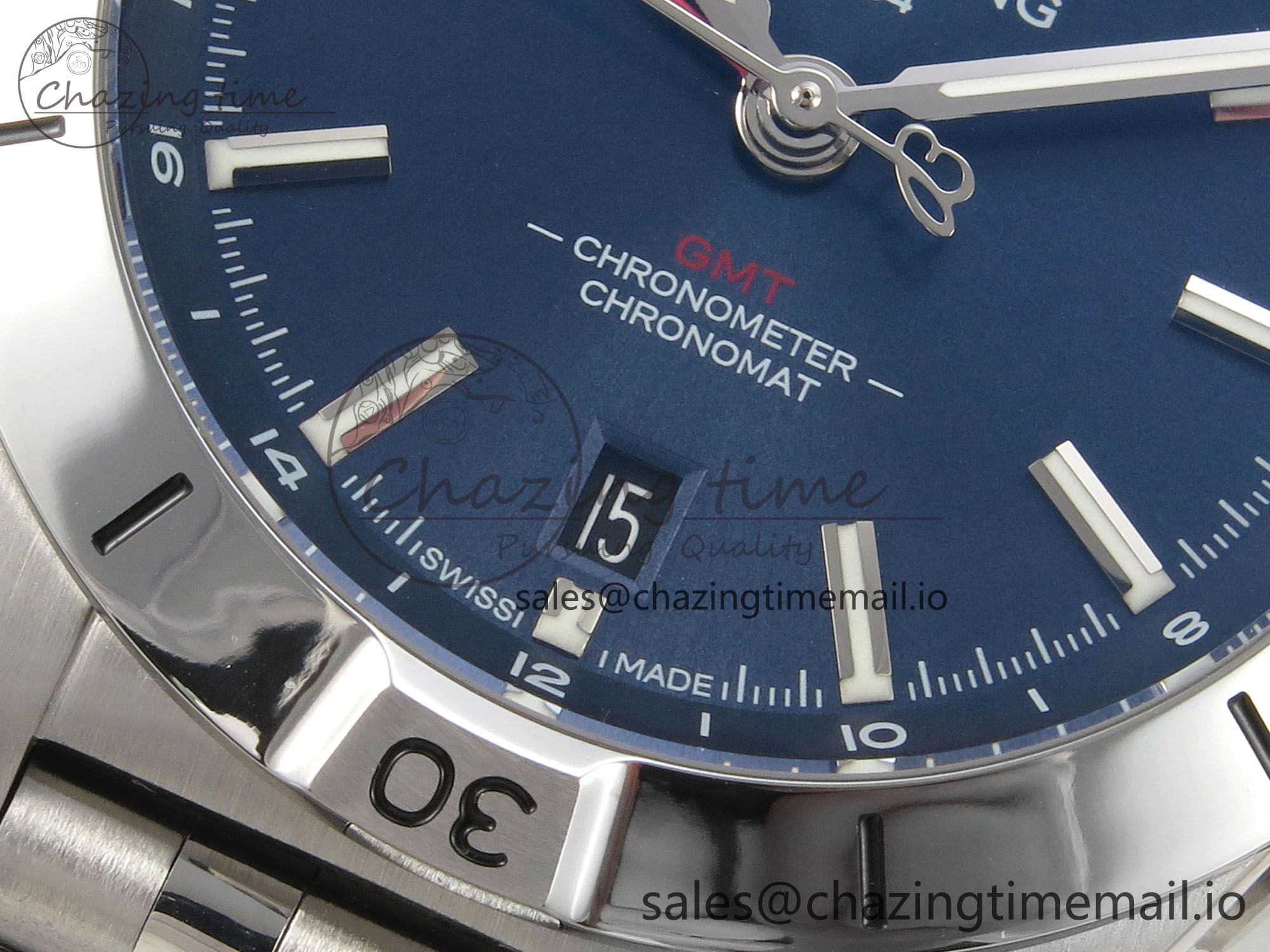 Durable Breitling BLSF Chronomat Automatic 1:1 Best Edition GMT 40mm Blue Dial On SS Bracelet A 5384