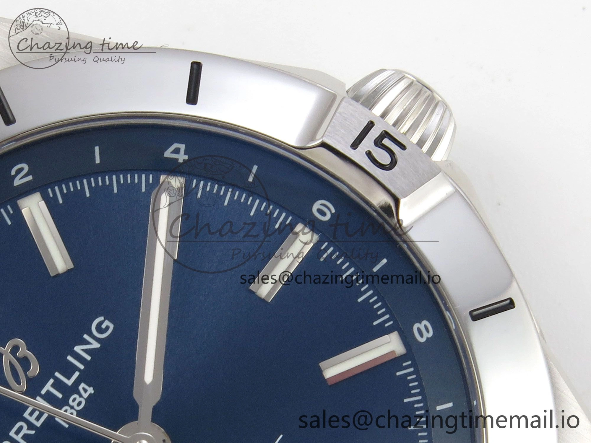 Durable Breitling BLSF Chronomat Automatic 1:1 Best Edition GMT 40mm Blue Dial On SS Bracelet A 5384